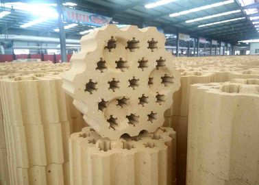 19 Holes Yellow Fire Clay Bricks For Hot Blast Stove High Density Customized