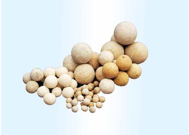 Dense Ball Type Kiln Refractory Material Strong Temperature Resistant 65% Al2O3